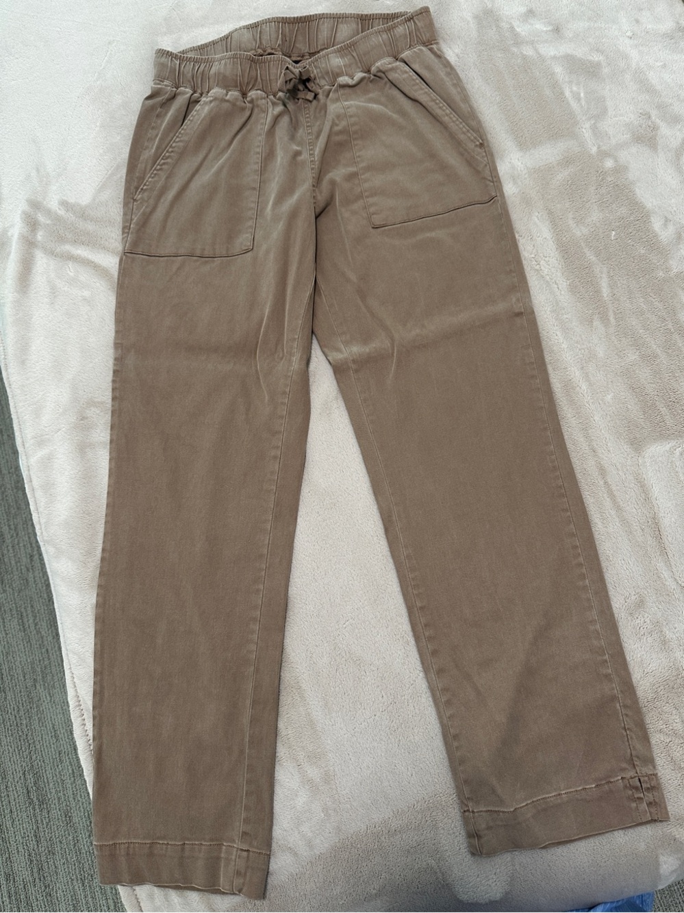 Buffalo David Bitton Straight-Leg Drawstring Pants in Taupe